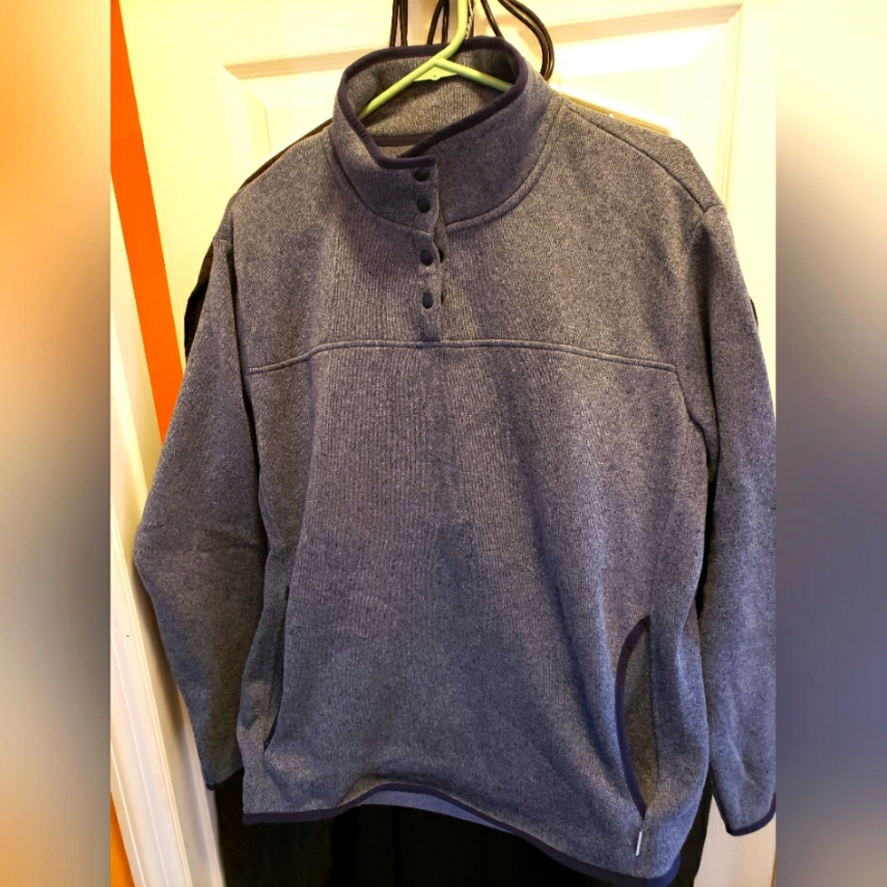 Eddie Bauer mock neck fleece jacket pullover